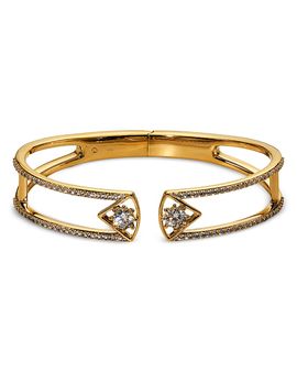 Nadri Nadri Celine Open Hinge Wide Bangle Bracelet