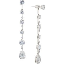 Nadri Nadri Cora Cubic Zirconia Front/Back Linear Drop Earrings