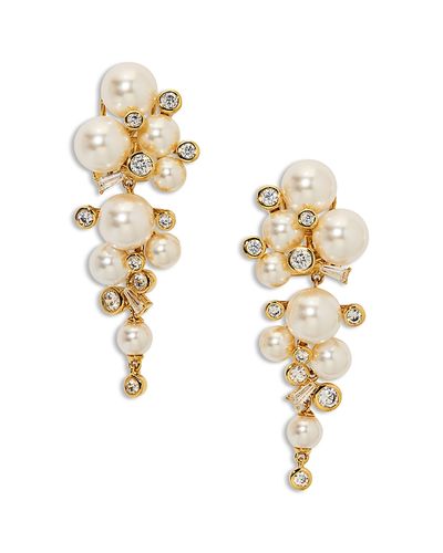 Nadri Nadri Cubic Zirconia & Imitation Pearl Under the Sea Cascade Cluster Drop Earrings
