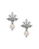 Nadri Nadri Cubic Zirconia & Imitation Pearl Under the Sea Crown Drop Earrings - 1