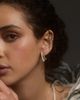 Nadri Nadri Cubic Zirconia & Imitation Pearl Under the Sea Double Row Hoop Earrings - 2
