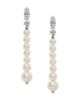 Nadri Nadri Cubic Zirconia & Imitation Pearl Under the Sea Linear Drop Earrings - 1