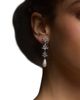 Nadri Nadri Cubic Zirconia & Imitation Pearl Under the Sea Triple Crown Drop Earrings - 2