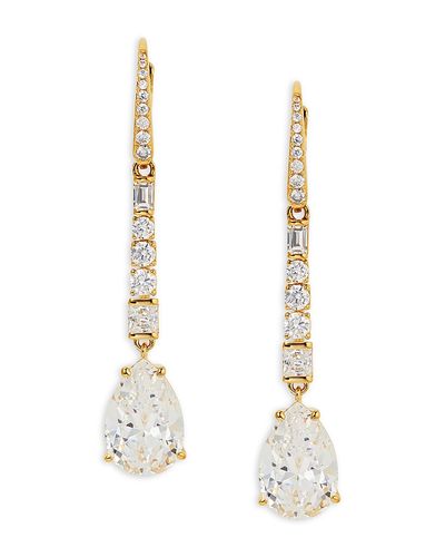 Nadri Nadri Cubic Zirconia Linear Drop Earrings in 18K Gold Plated