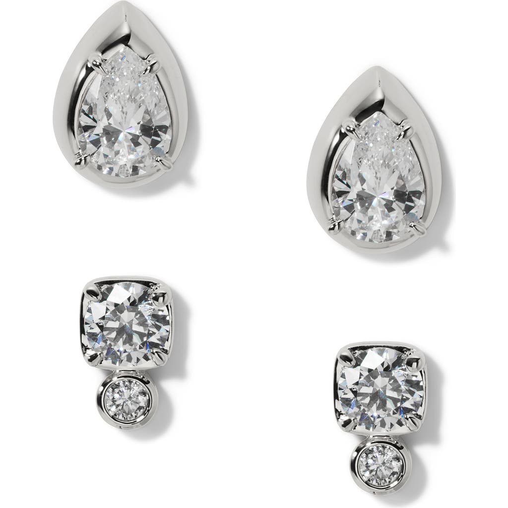 Nadri Nadri Delancy Set of 2 Assorted Stud Earrings