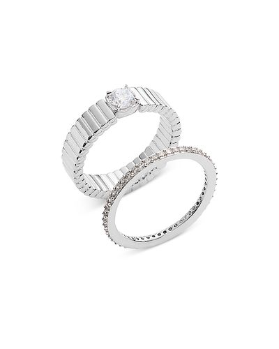 Nadri Nadri Delancy Solitaire Ring Stack, Set of 2