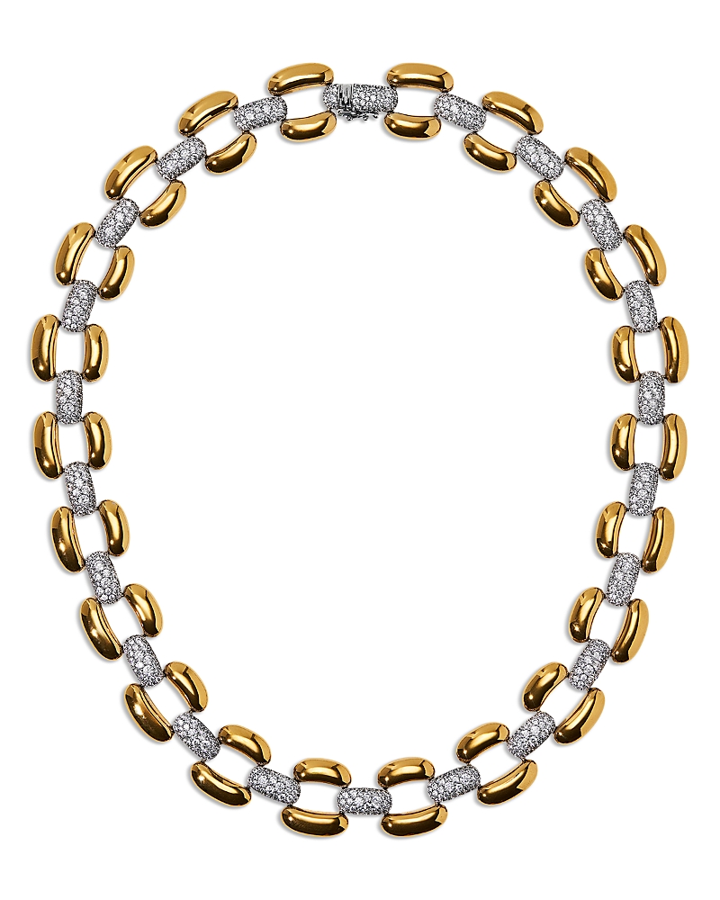 Nadri Nadri Edie Crystal Link Collar Necklace, 16