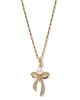 Nadri Nadri Eros Pave & Imitation Pearl Bow Pendant Necklace, 16-18 - 1