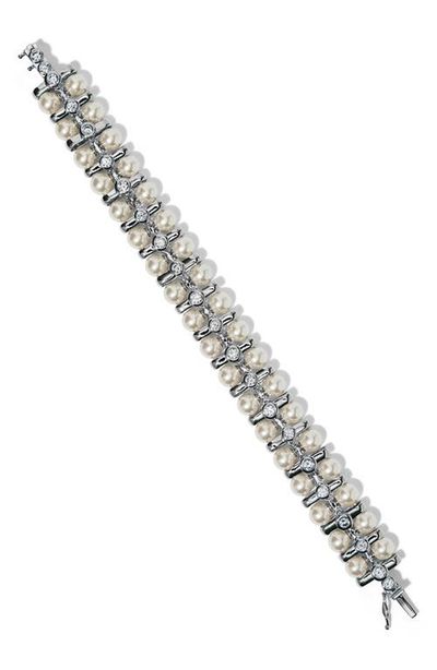Nadri Nadri Faux Pearl & Cubic Zirconia Bracelet