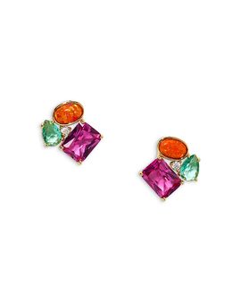 Nadri Nadri Frieda Multi Stone Cluster Stud Earrings