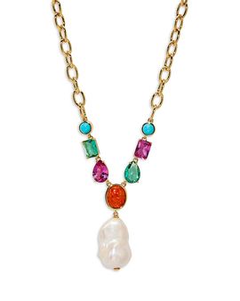 Nadri Nadri Frieda Multi Stone Pendant Necklace, 24