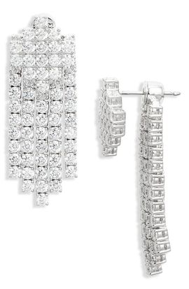 Nadri Nadri Fringe Front/Back Earrings