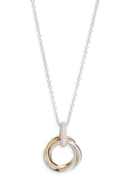Nadri Nadri Gemini Pavé Trio Pendant Necklace