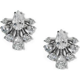 Nadri Nadri Hera Fan Cubic Zirconia Stud Earrings