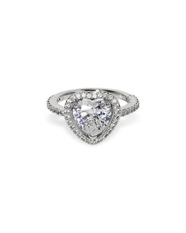 Nadri Nadri Le Bisou Cubic Zirconia Heart Halo Ring