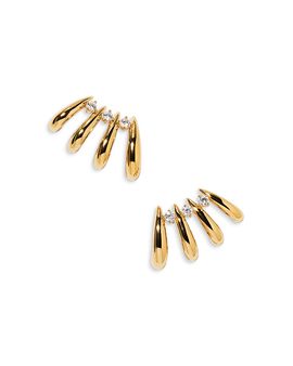 Nadri Nadri Pisa Multi Hoop Climber Earrings, 0.75L