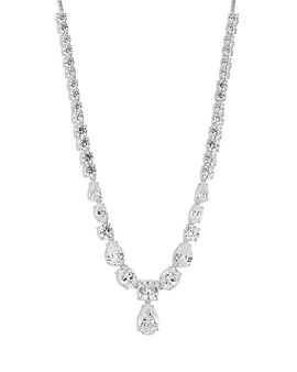 Nadri Nadri Rockstars Mixed Cubic Zirconia Adjustable Lariat Necklace, 15-17