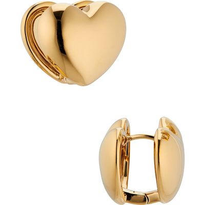 Nadri Nadri Sunlight Heart Huggie Hoop Earrings