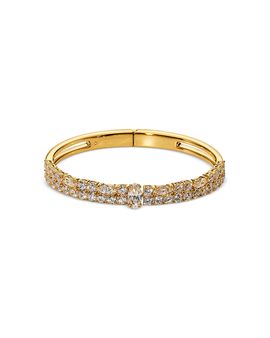 Nadri Nadri Twinnie Double Row Hinged Bangle Bracelet
