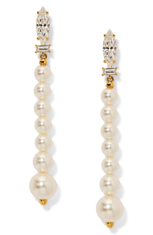 Nadri Nadri Under the Sea Cubic Zirconia & Faux Pearl Drop Earrings