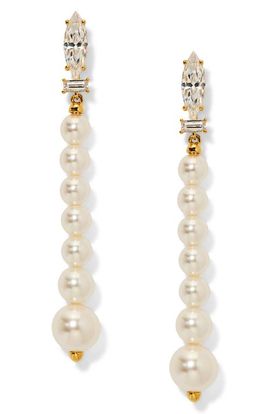 Nadri Nadri Under the Sea Cubic Zirconia & Faux Pearl Drop Earrings