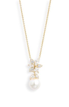 Nadri Nadri Under the Sea Cubic Zirconia & Faux Pearl Pendant Necklace