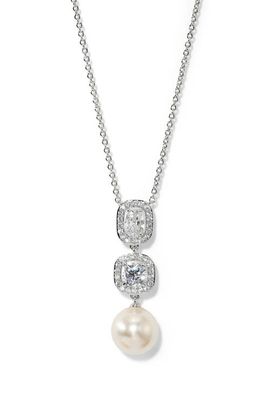 Nadri Nadri Under the Sea Cubic Zirconia & Faux Pearl Pendant Y-Necklace