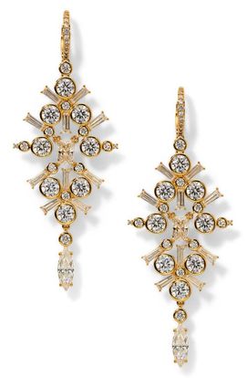 Nadri Nadri Under the Sea Cubic Zirconia Kite Leverback Earrings