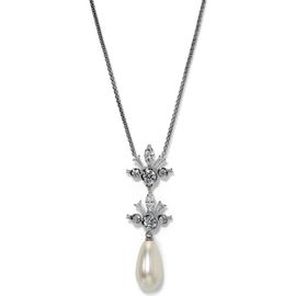 Nadri Nadri Undersea Imitation Pearl Teardrop Pendant Necklace