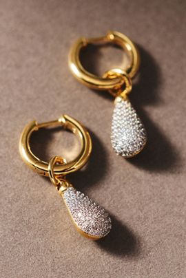 NADRI Pavé Huggie Earrings