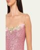 Naeem Khan Illusion Yoke Sequined Floral Applique Sleeveless Gown - 5