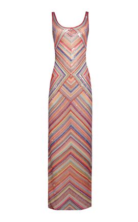 princess polly baby blue dress Naeem Khan Gold/Multi Beaded Fringe Dress