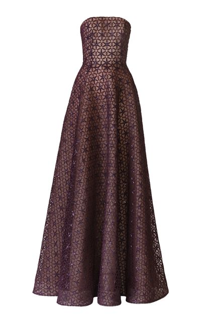 Naeem Khan Naeem Khan Cording Bustier Strapless Gown