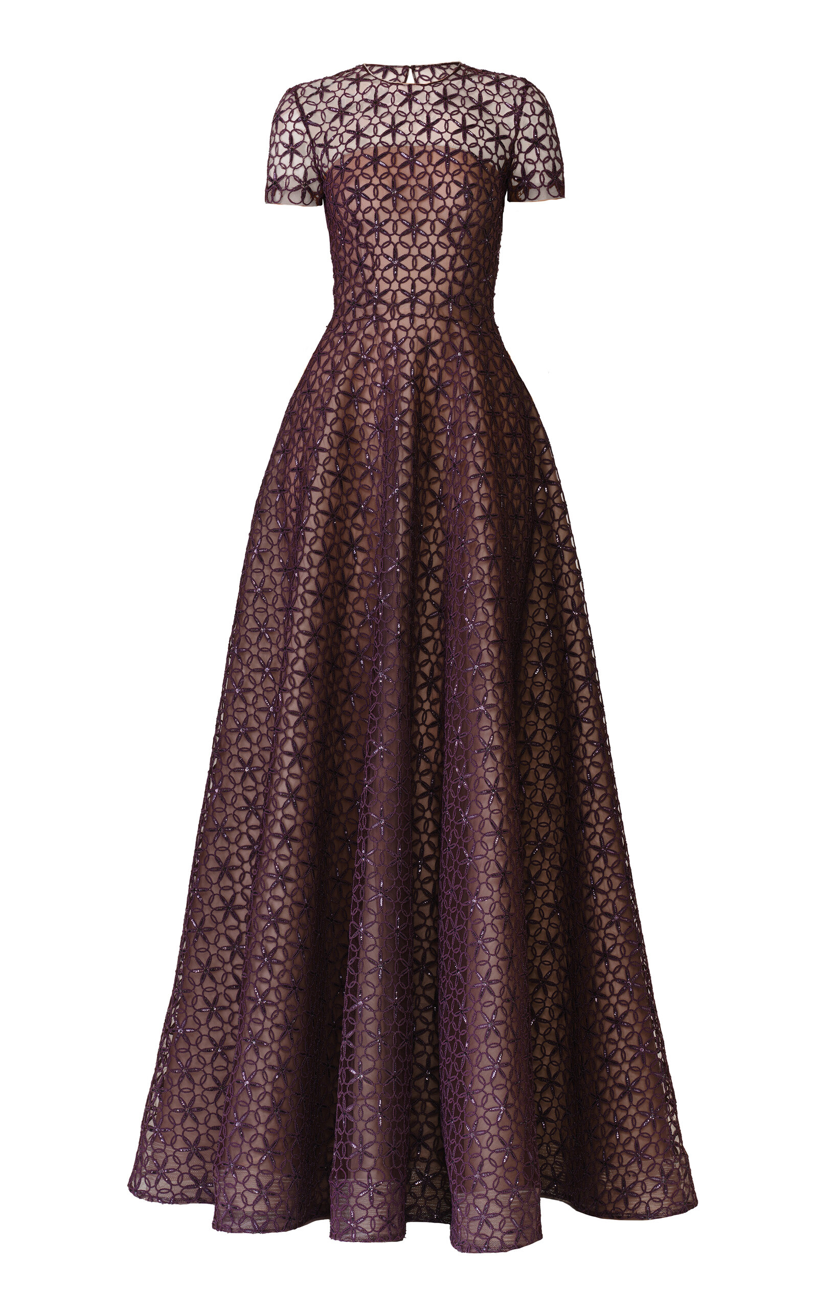 Naeem Khan Naeem Khan Cording Cap Sleeve Gown