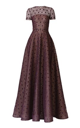 Naeem Khan Naeem Khan Cording Cap Sleeve Gown