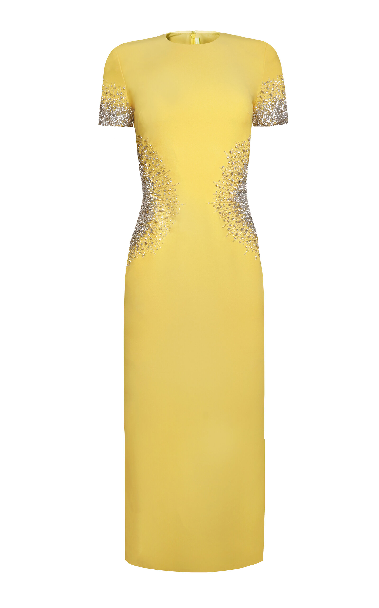 naeem khan gold dress Naeem Khan Beaded Gold Fitted Cocktail Dress