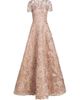 Naeem Khan Women's Floral-Embroidered Short-Sleeve Gown - 1