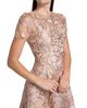 Naeem Khan Women's Floral-Embroidered Short-Sleeve Gown - 6