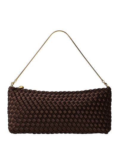 Naghedi Naghedi Gala Woven Satin Chain Clutch