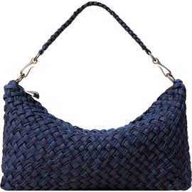 NAGHEDI NAGHEDI Small Porto Half Moon Double Weave Denim Bag
