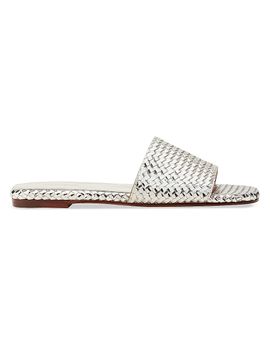 Naghedi Women's St. Barths Metallic Slide Sandals