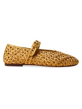 NAGHEDI Women's Sydney Satin Mary Jane Flats