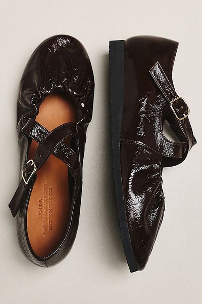 Naguisa Bec Scrunch Cross Mary Janes