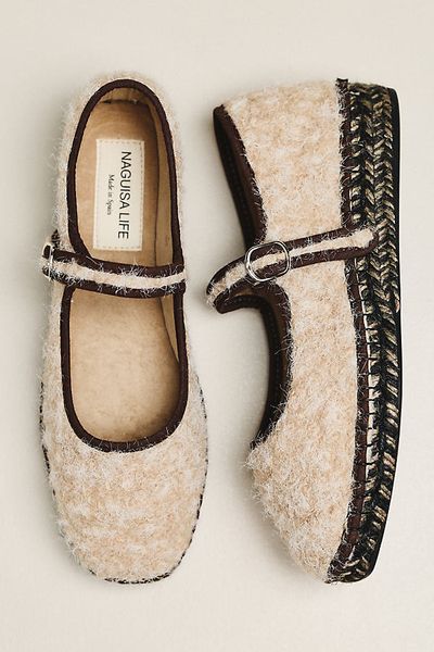 Naguisa Peonia Mary Jane Flats