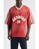 NAHMIAS NAHMIAS Campus Oversize Heavyweight Cotton V-Neck Jersey - 1