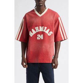 NAHMIAS NAHMIAS Campus Oversize Heavyweight Cotton V-Neck Jersey