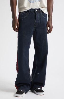 NAHMIAS NAHMIAS Destroyed Denim Track Pants