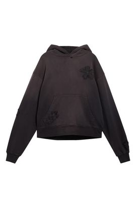NAHMIAS NAHMIAS Distressed Studded Patch Hoodie