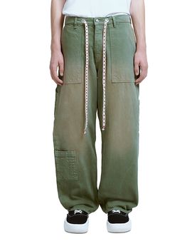 Nahmias Nahmias Relaxed Fit Gardener Utility Drawstring Jeans