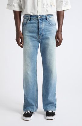 NAHMIAS NAHMIAS Split Cuff Straight Leg Jeans
